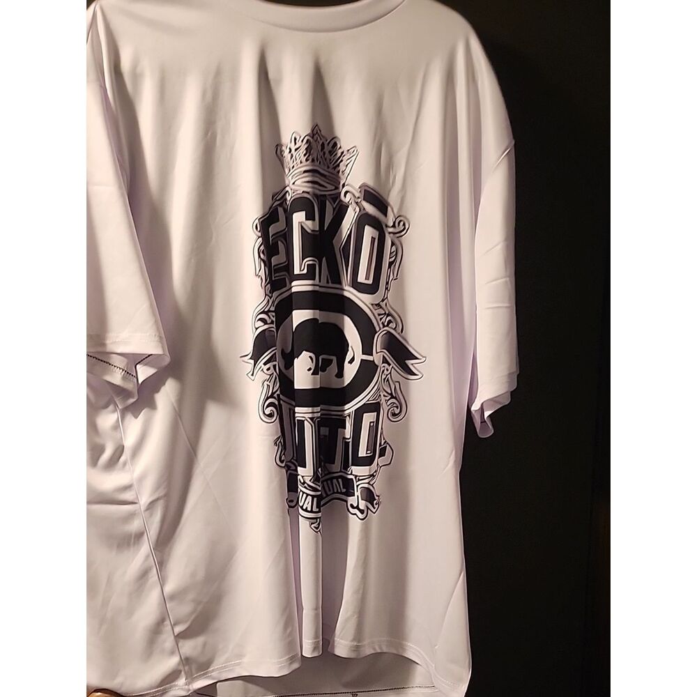 Ecko Unlimited White Short Sleeve Graphic Tee with Black Logo